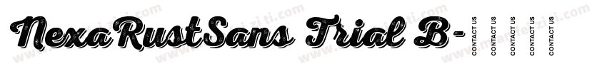NexaRustSans Trial B字体转换